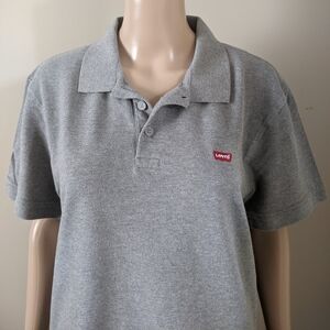 Levi's Gray Polo Tshirt, Men's Large